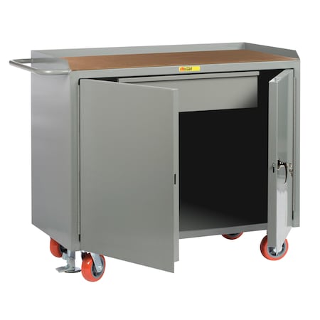 Little Giant Mobile Bench Cabinets, 36"W, Heavy-Duty Drawer, 1/4" Hardboard MH-2D-2436-HDFL